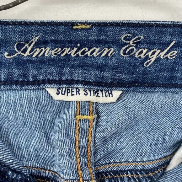 American Eagle Womens Jeans 32x29 Measured Super Stretch Skinny Blue - Picture 5 of 16